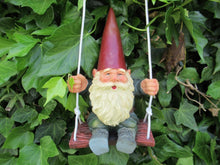 Garden gnome on Swing. Rien Poortvliet, David the Gnome.