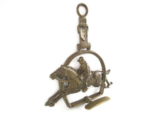 UpperDutch:Wall hook,1 (ONE) Large Horse hook made in Italy, 9 INCH, Antique Solid Brass Ornate Wall hook, Horse, Equestrian Coat Hook - Horse race.