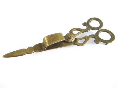 UpperDutch:Candle Snuffers,Antique Brass Candle Snuffer Scissors.