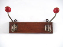 UpperDutch:Wall hook,Vintage Coat Rack metal hooks with red knobs.