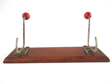 UpperDutch:Wall hook,Vintage Coat Rack metal hooks with red knobs.