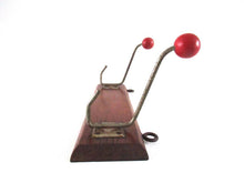 UpperDutch:Wall hook,Vintage Coat Rack metal hooks with red knobs.