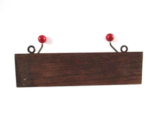 UpperDutch:Wall hook,Vintage Coat Rack metal hooks with red knobs.