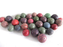 UpperDutch:,Set of 30 Antique Clay Marbles.