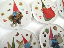 UpperDutch:Gnome,Gnome Coasters set of 6 Collectible Rien Poortvliet Coasters.
