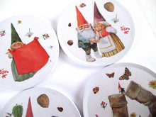 UpperDutch:Gnome,Gnome Coasters set of 6 Collectible Rien Poortvliet Coasters.