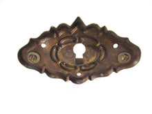 UpperDutch:Pull,Authentic Antique Drawer Handle, Old Key Hole Cover with handle, Escutcheon, Drop pull.
