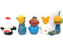 Set of 5 vintage pvc figurine's De Bereboot, Brilbeer, Tante Neel, Juffvrouw Alida, Kapitein Brom en Maatje