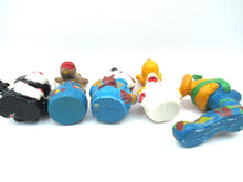 Set of 5 vintage pvc figurine's De Bereboot, Brilbeer, Tante Neel, Juffvrouw Alida, Kapitein Brom en Maatje