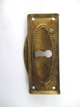 UpperDutch:Pull,Authentic Brass Antique Keyhole cover, Drawer Handle, Old Key Hole Plate, Escutcheon, Drop pull