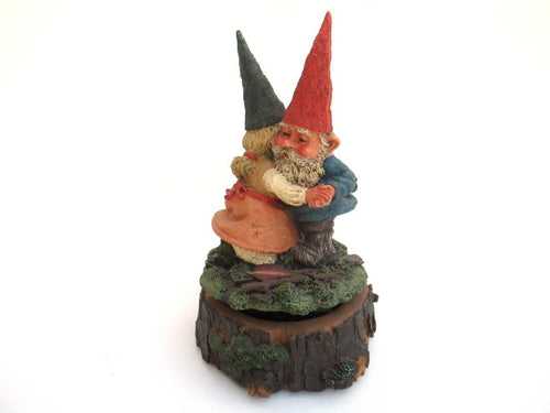 Music box, Rien Poortvliet, David the Gnome, Dancing gnome couple, Klaus Wickl, rotating music box, David el Gnomo.