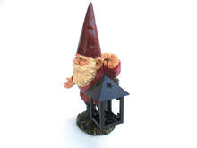 David the Gnome after a design by Rien Poortvliet, Collectible Gnome holding a lantern, Garden Gnome.