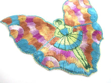 UpperDutch:,Fairy Applique, butterfly applique, 1930s embroidered applique. Vintage patch, sewing supply, crazy quilt, antique.