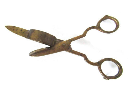 UpperDutch:Candle Snuffers,Antique Brass Candle Snuffer Scissors.