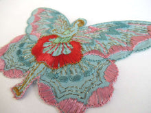 UpperDutch:,Fairy Applique, butterfly applique, 1930s embroidered applique. Vintage patch, sewing supply, crazy quilt, antique.