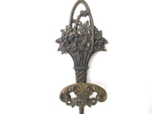UpperDutch:Wall hook,Coat hook with a basket full flowers, Ornate Victorian style hook. VCR made in Italy.