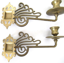 UpperDutch:Candelabra,Antique Solid Brass Victorian Piano Wall Sconces, Candle holders.