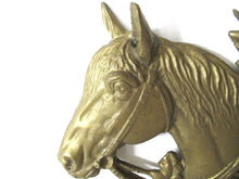 UpperDutch:Wall hook,Brass Horse Plaque, Horse Head Embellishment, Horse Head, furniture ornament.