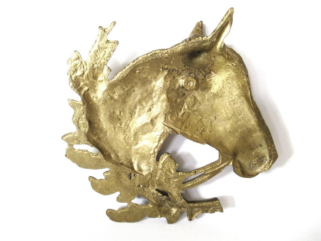 Brass Horse Plaque, Horse Head Embellishment, Horse Head, furniture or –  UpperDutch