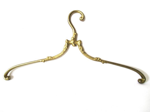 UpperDutch:Bride Hanger,1 (one) Brass Clothes Hanger, Clothes Hangers, Antique French Coat hanger, Wedding dress hanger.