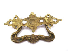1 (ONE) Antique Solid brass Ornate Drawer Handle, Drawer Drop Pull