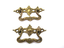 1 (ONE) Antique Solid brass Ornate Drawer Handle, Drawer Drop Pull