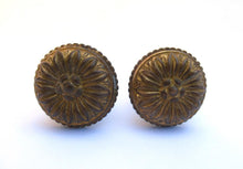 Antique Solid Brass Drawer knobs, Floral Drawer Pulls, handles