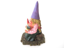 UpperDutch:Gnome,New born, Breastfeeding Gnome figurine after a design by Rien Poortvliet 'Catherine with baby's '. Twin gift
