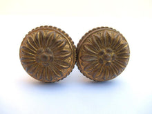 Antique Solid Brass Drawer knobs, Floral Drawer Pulls, handles