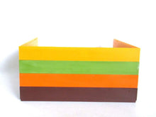 UpperDutch:,Set of 4 Stack-able Vinyl Record Holders for 12" records. Discofoon retro record storage. Vintage retro colored 1970s decor.