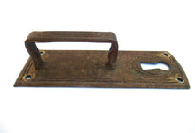 Brass Antique Drawer Pull, keyhole cover, Restoration hardware