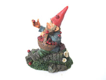 UpperDutch:Gnome,'Lucky' Gnome with Ladybugs figurine after a design by Rien Poortvliet Gnome with ladybugs. Classic gnomes