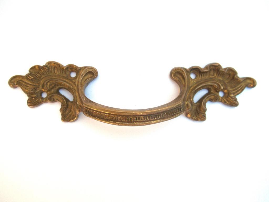 Vintage brass Drawer Pull, Cabinet hardware – UpperDutch Vintage brass Drawer Pull, Cabinet hardware – UpperDutch