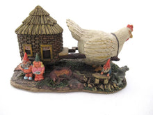 UpperDutch:Gnome,'The Sunshine Family' Gnome family with chicken camper figurine. Part of the 2000 Classic Gnomes Villages series designed by Rien Poortvliet
