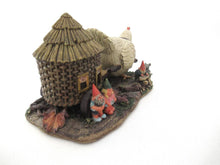 UpperDutch:Gnome,'The Sunshine Family' Gnome family with chicken camper figurine. Part of the 2000 Classic Gnomes Villages series designed by Rien Poortvliet