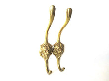 UpperDutch:,Set of 2 pcs Lion hooks Solid Brass Lion Head Wall hook - Coat hooks. Decorative animal storage solution, coat hangers.