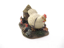 UpperDutch:Gnome,'The Sunshine Family' Gnome family with chicken camper figurine. Part of the 2000 Classic Gnomes Villages series designed by Rien Poortvliet