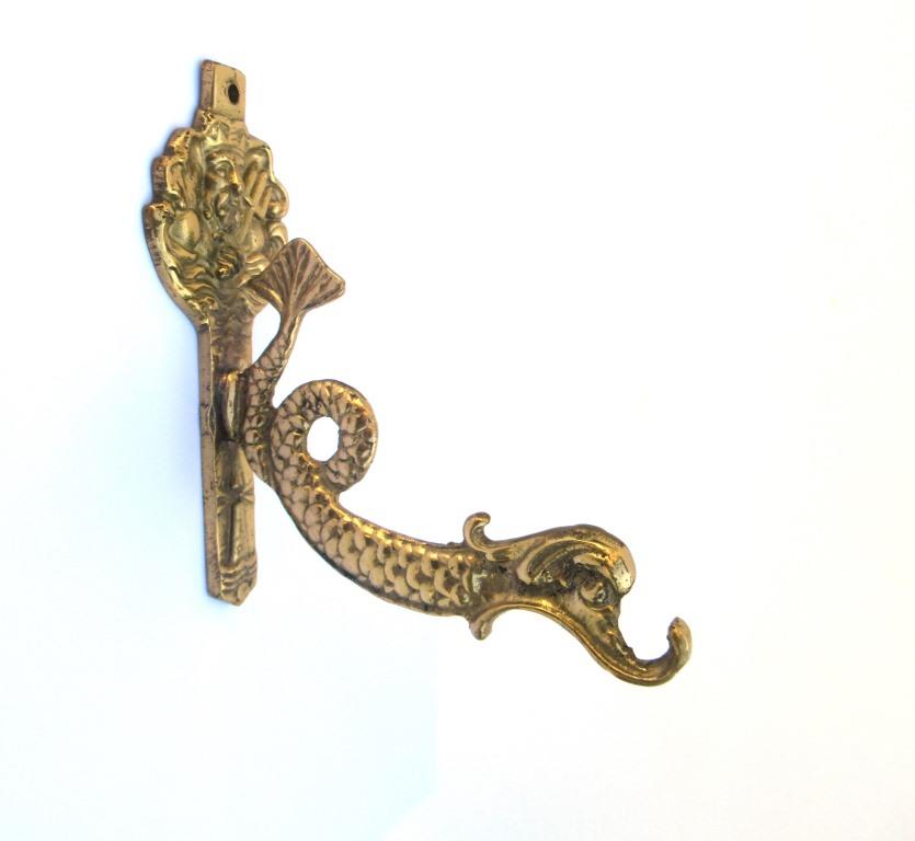 1 (ONE) Brass Ornate Wall hook, Coat hook. Coat rack supply, storage s –  UpperDutch