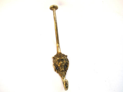 Lion Head Wall hook, Solid Brass Coat hook