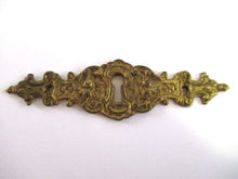 UpperDutch:,Keyhole Cover Escutcheon Ornate Antique brass keyhole frame Victorian style Cabinet hardware.