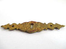 UpperDutch:,Keyhole Cover Escutcheon Ornate Antique brass keyhole frame Victorian style Cabinet hardware.