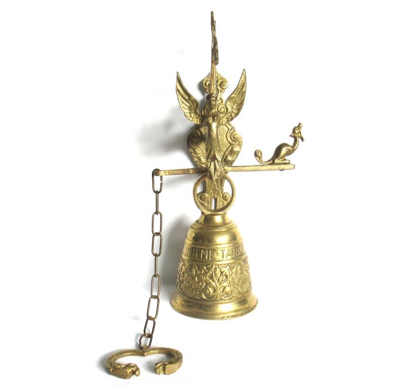 Solid Brass Hanging Door Bell. Entrance bell, Porch bell, monastery bell