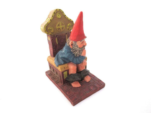 UpperDutch:Gnome,Gnome figurine 'Theodor' after a design by Rien Poortvliet. Gnome on the toilet. Dutch Classic Gnomes series. AAAAAAA International Co. Ltd.
