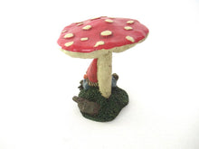 UpperDutch:Gnome,'Slumber Chief' a design by Rien Poortvliet. Gnome sleeping under a mushroom. Dutch Classic gnomes series. AAAAAAA International Co. Ltd.