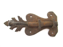 Primitive Antique 18th century hand wrought Iron Slide Bolt