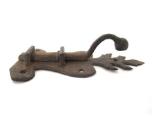 Primitive Antique 18th century hand wrought Iron Slide Bolt