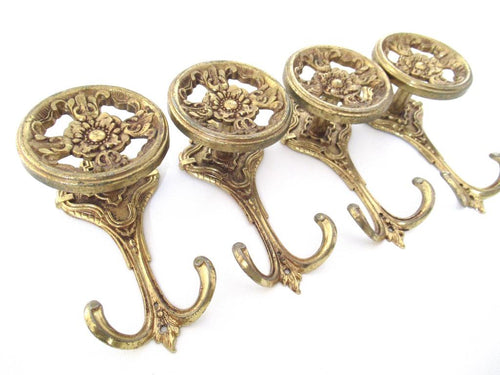 UpperDutch:Wall hook,Vintage Victorian style coat hooks, set of 4 wall hooks.