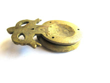 Antique Brass drawer drop pull.