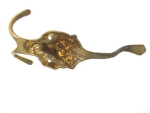 UpperDutch:Wall hook,Brass Lion Head Wall hook / Coat hook. Decorative animal storage solution, coat hanger. Ornate wall fixtures.
