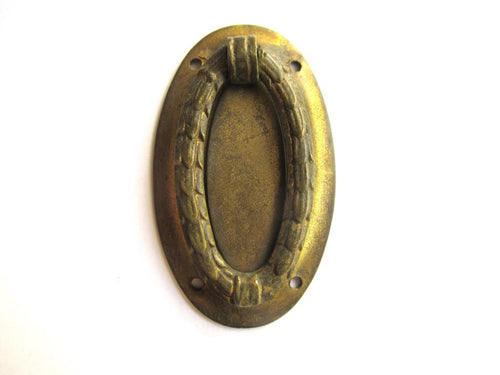 1 (ONE) Vintage Brass Drawer Pull.
